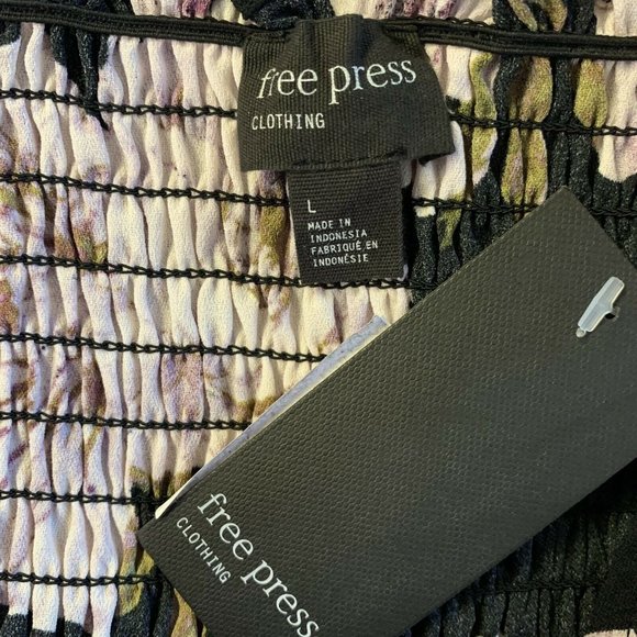 Free Press Floral Square Neck Elastic Back Top - Picture 8 of 9